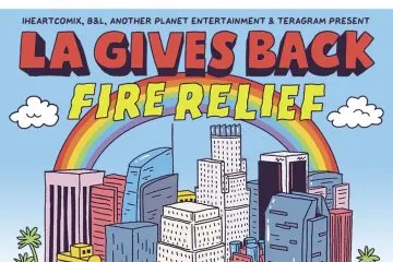 LA Gives Back Fire Relief poster