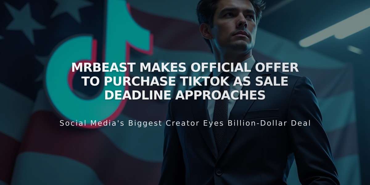 MrBeast Makes Official Offer to Purchase TikTok as Sale Deadline Approaches