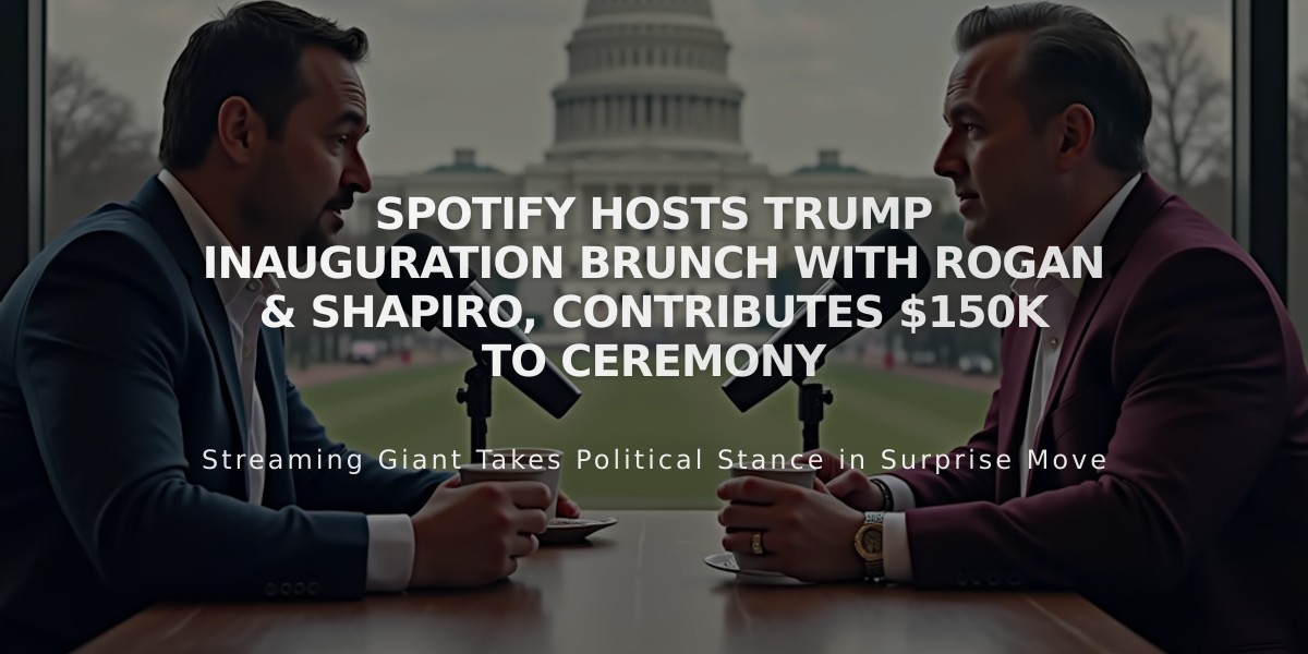 Spotify Hosts Trump Inauguration Brunch with Rogan & Shapiro, Contributes $150K to Ceremony