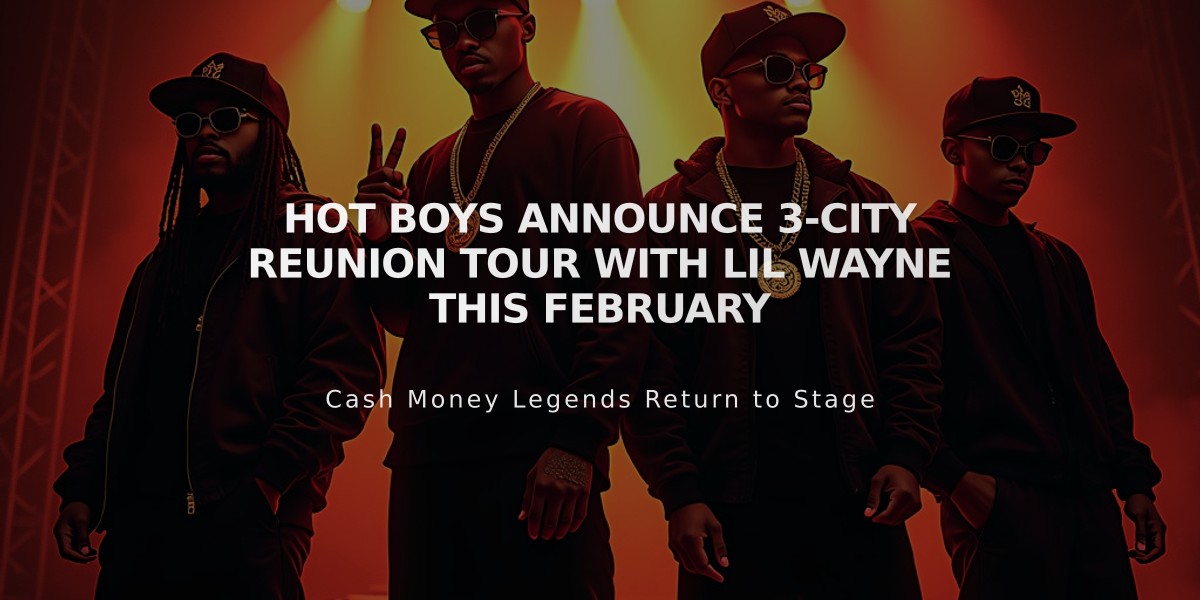 Hot Boys Announce 3-City Reunion Tour with Lil Wayne This February