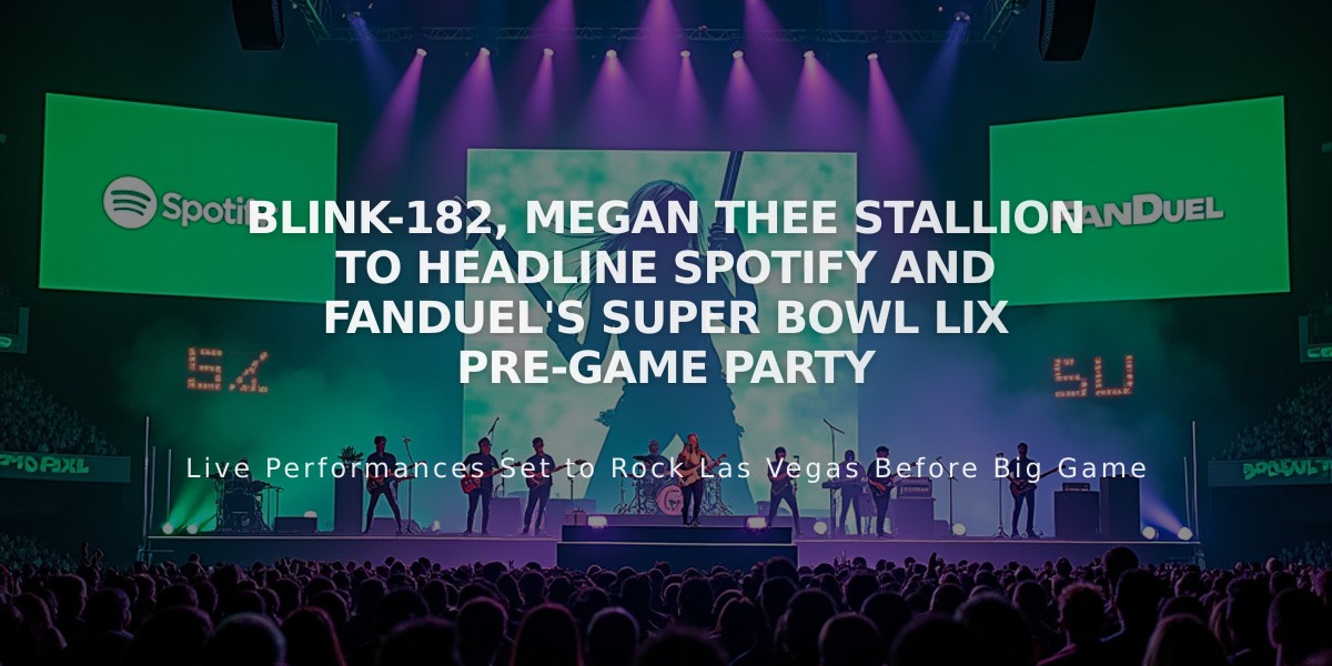 Blink-182, Megan Thee Stallion to Headline Spotify and FanDuel's Super Bowl LIX Pre-Game Party