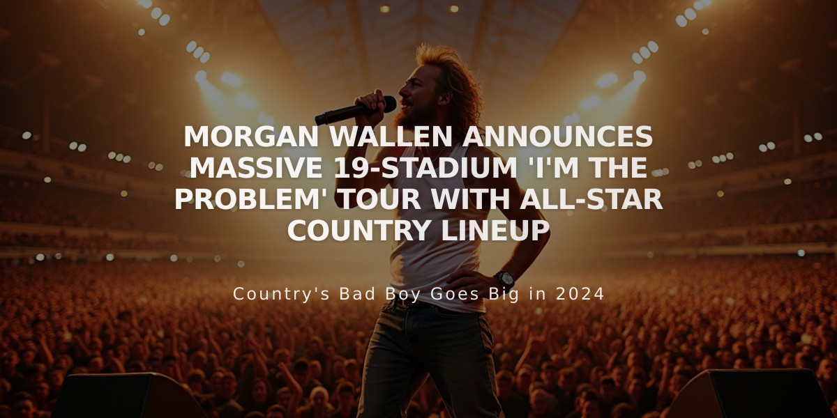 Morgan Wallen Announces Massive 19-Stadium 'I'm the Problem' Tour With All-Star Country Lineup