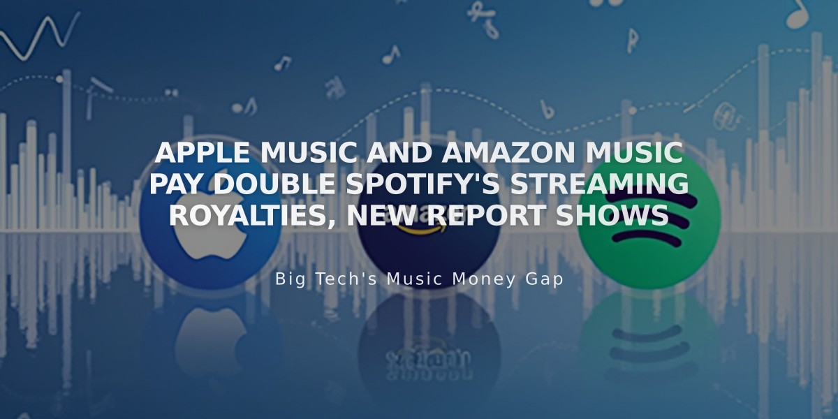 Apple Music and Amazon Music Pay Double Spotify's Streaming Royalties, New Report Shows