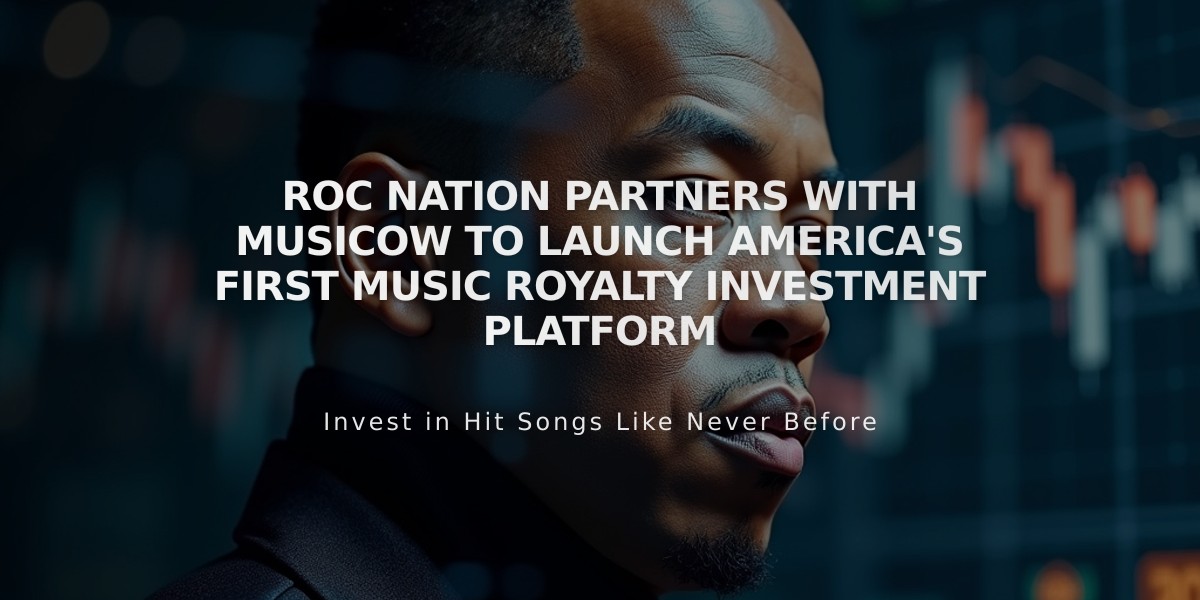 Roc Nation Partners with Musicow to Launch America's First Music Royalty Investment Platform