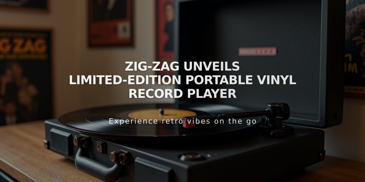 Zig-Zag Unveils Limited-Edition Portable Vinyl Record Player