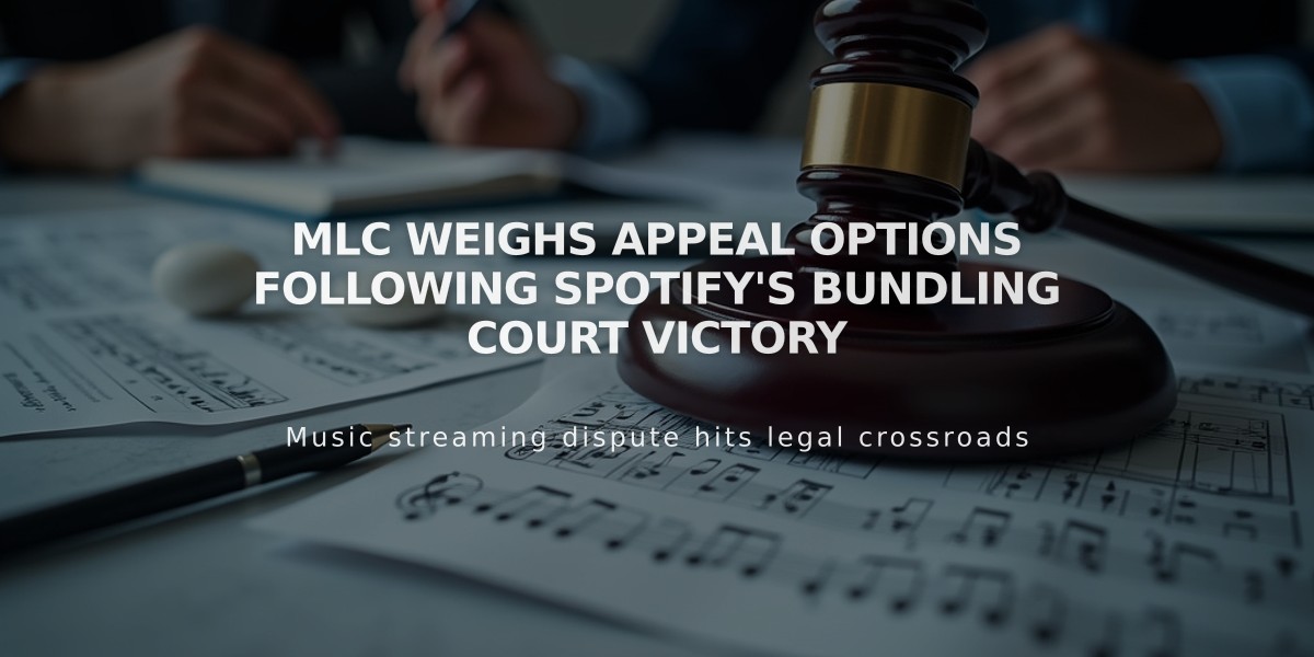 MLC Weighs Appeal Options Following Spotify's Bundling Court Victory