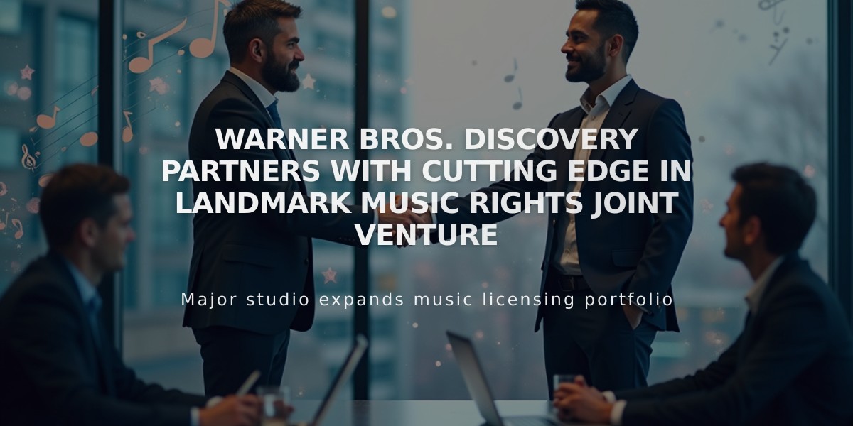 Warner Bros. Discovery Partners with Cutting Edge in Landmark Music Rights Joint Venture