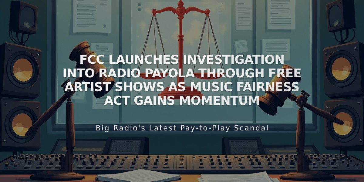 FCC Launches Investigation Into Radio Payola Through Free Artist Shows as Music Fairness Act Gains Momentum