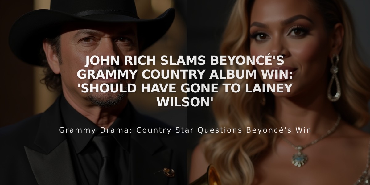 John Rich Slams Beyoncé's Grammy Country Album Win: 'Should Have Gone to Lainey Wilson'