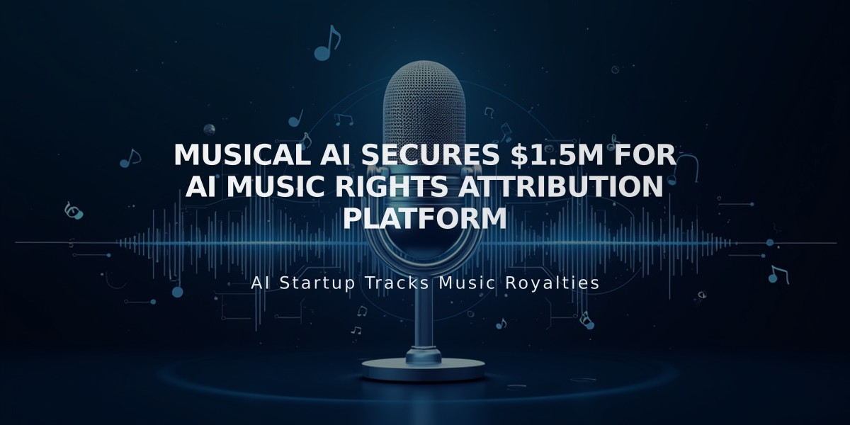 Musical AI Secures $1.5M for AI Music Rights Attribution Platform