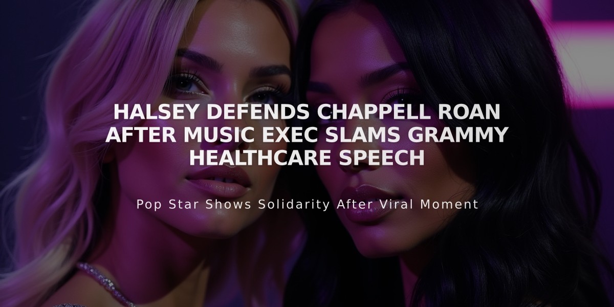 Halsey Defends Chappell Roan After Music Exec Slams Grammy Healthcare Speech