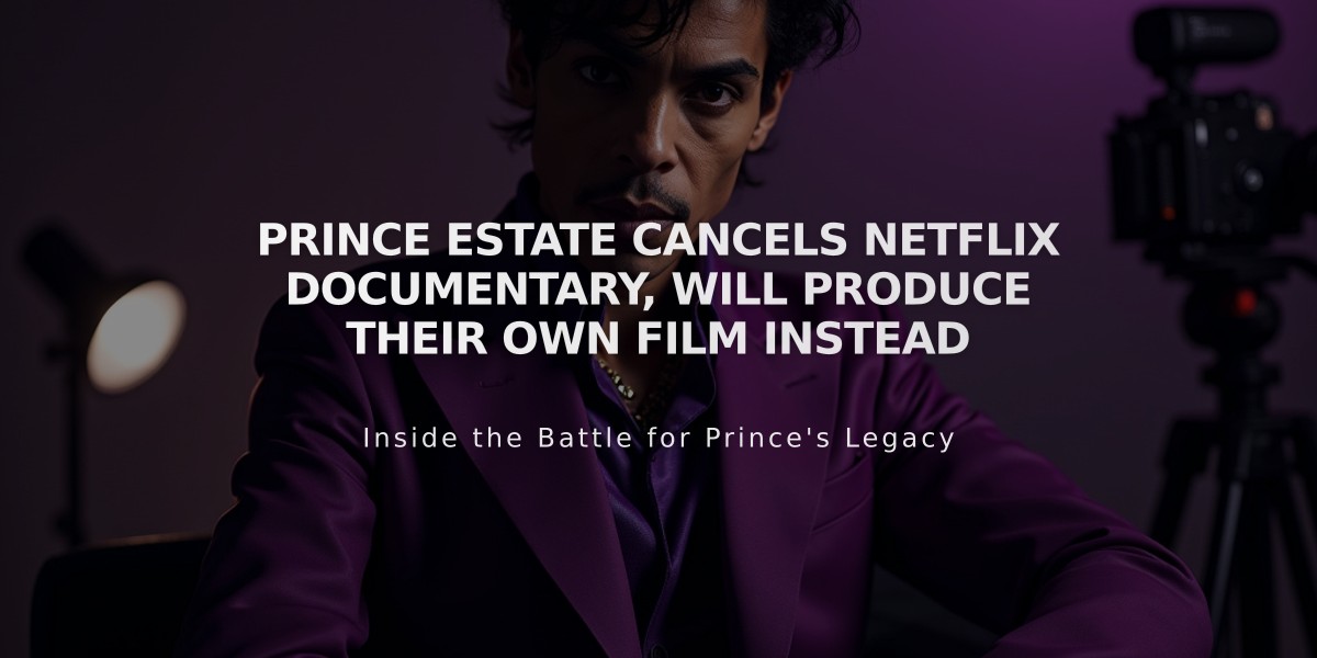 Prince Estate Cancels Netflix Documentary, Will Produce Their Own Film Instead