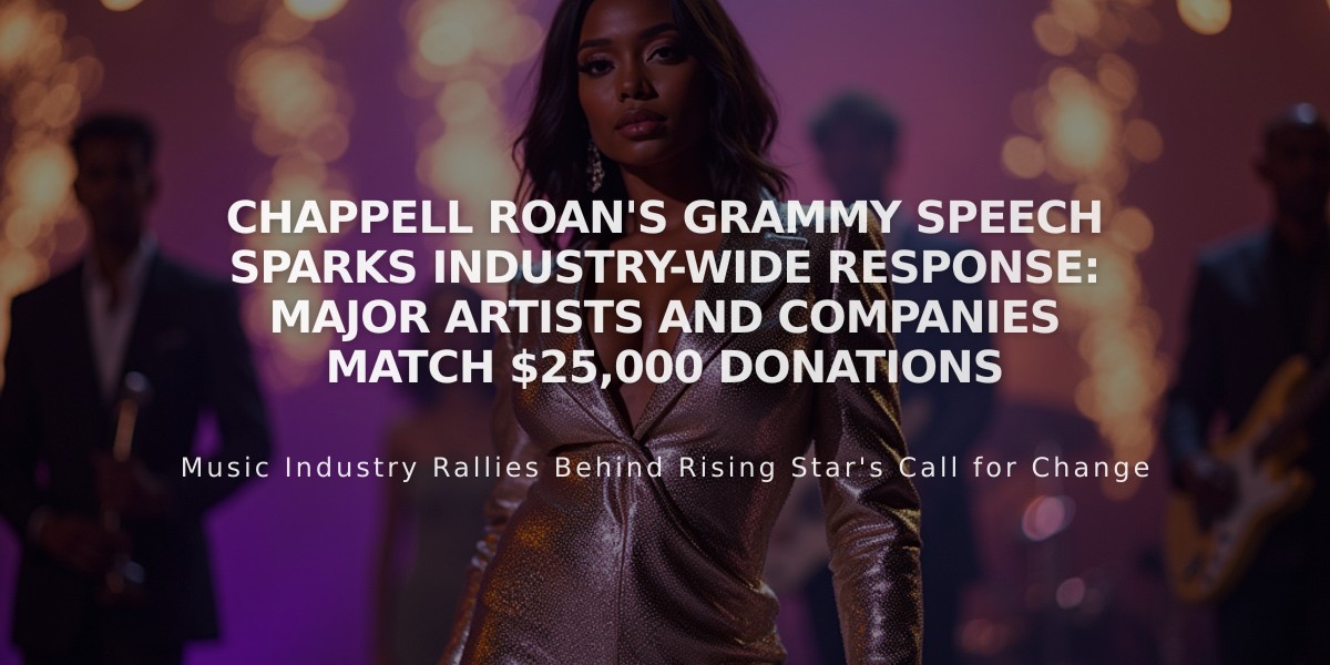 Chappell Roan's Grammy Speech Sparks Industry-Wide Response: Major Artists and Companies Match $25,000 Donations