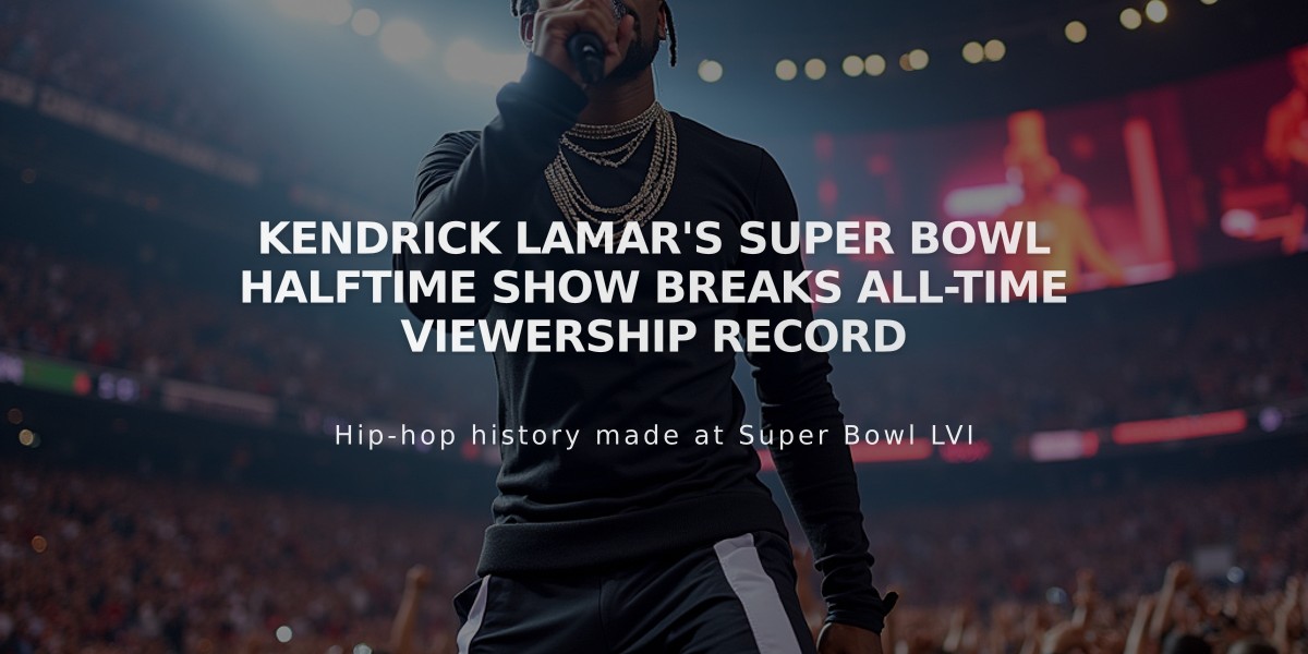 Kendrick Lamar's Super Bowl Halftime Show Breaks All-Time Viewership Record