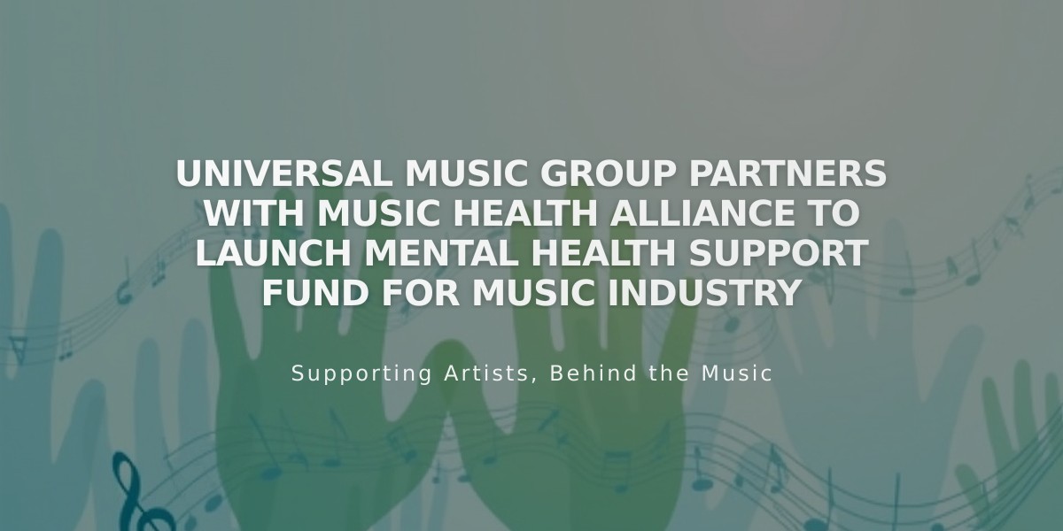 Universal Music Group Partners with Music Health Alliance to Launch Mental Health Support Fund for Music Industry