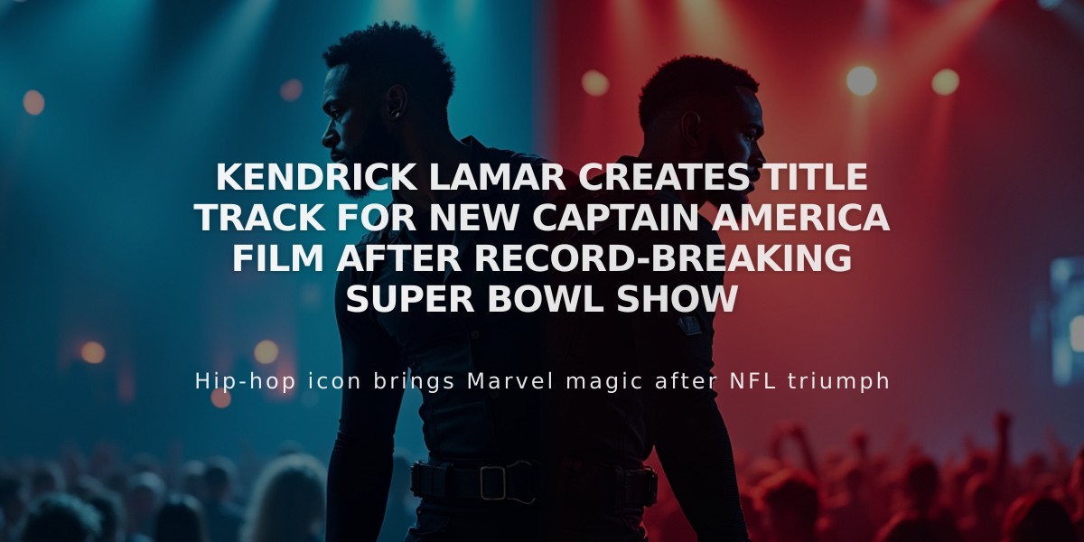 Kendrick Lamar Creates Title Track for New Captain America Film After Record-Breaking Super Bowl Show