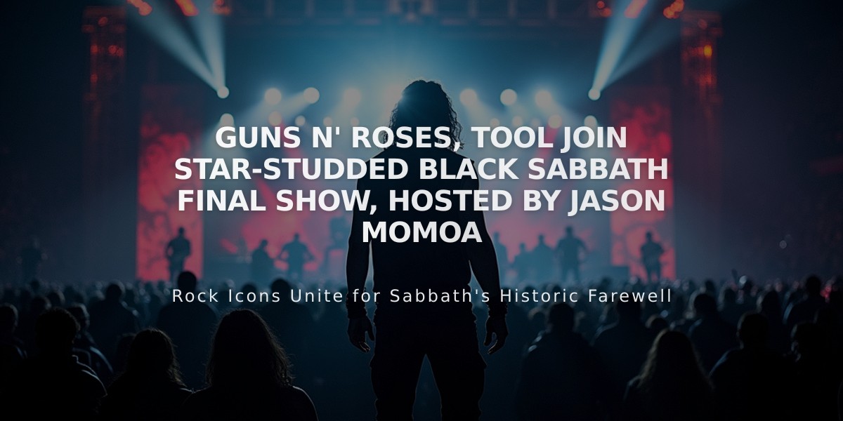 Guns N' Roses, Tool Join Star-Studded Black Sabbath Final Show, Hosted by Jason Momoa