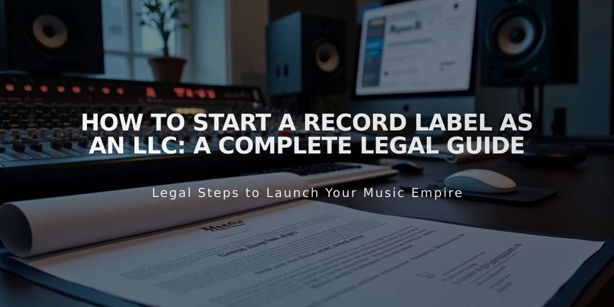 How to Start a Record Label as an LLC: A Complete Legal Guide