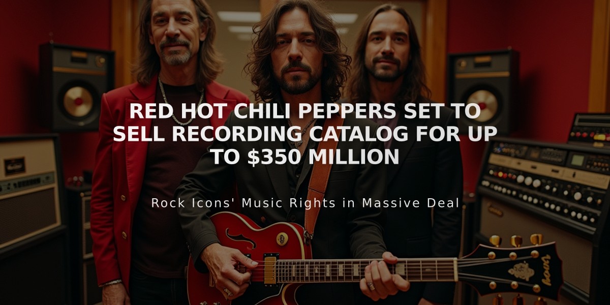 Red Hot Chili Peppers Set to Sell Recording Catalog for Up to $350 Million