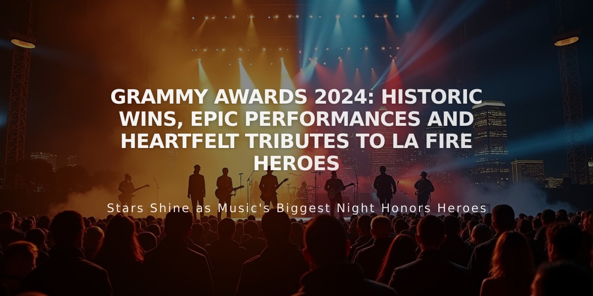 Grammy Awards 2024: Historic Wins, Epic Performances and Heartfelt Tributes to LA Fire Heroes