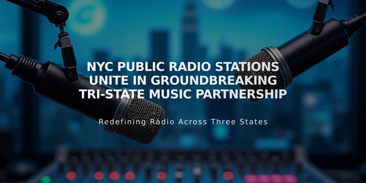 NYC Public Radio Stations Unite in Groundbreaking Tri-State Music Partnership