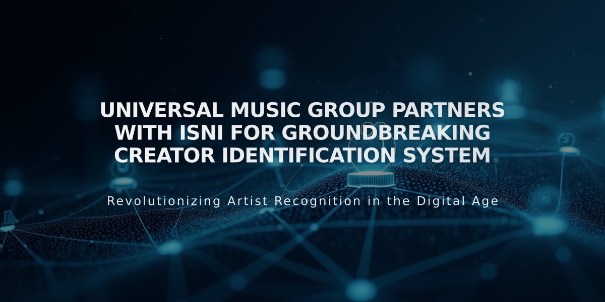 Universal Music Group Partners with ISNI for Groundbreaking Creator Identification System