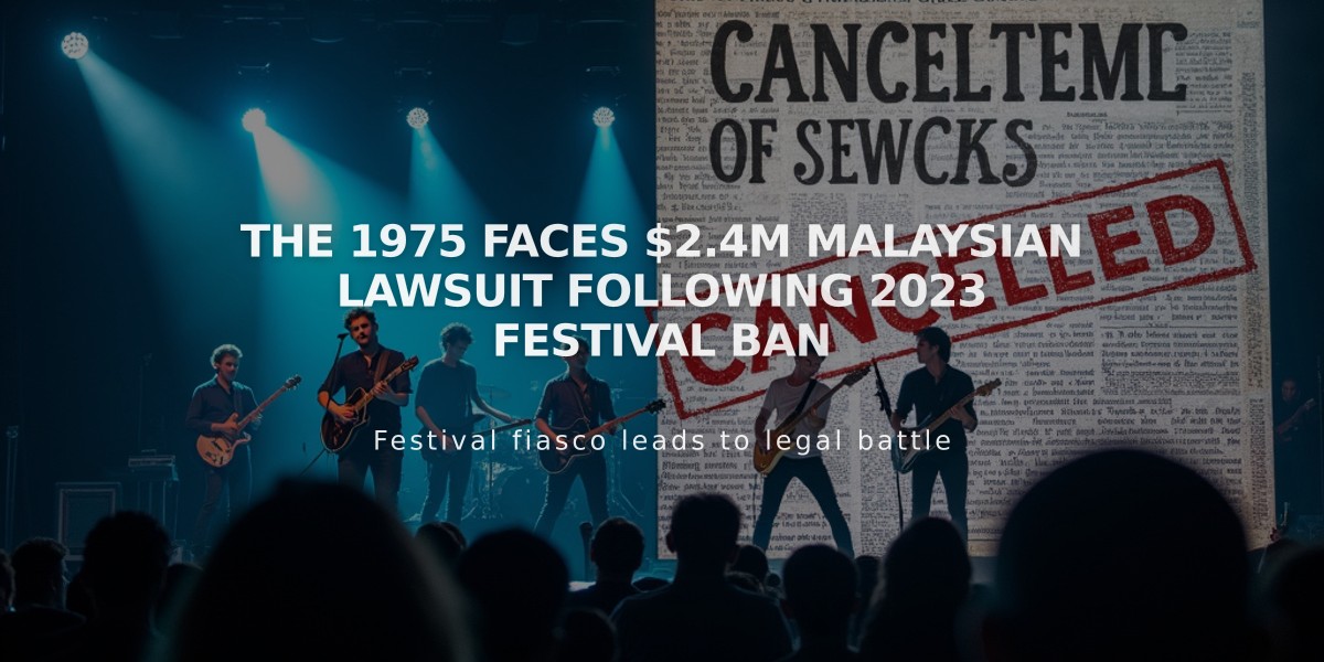 The 1975 Faces $2.4M Malaysian Lawsuit Following 2023 Festival Ban