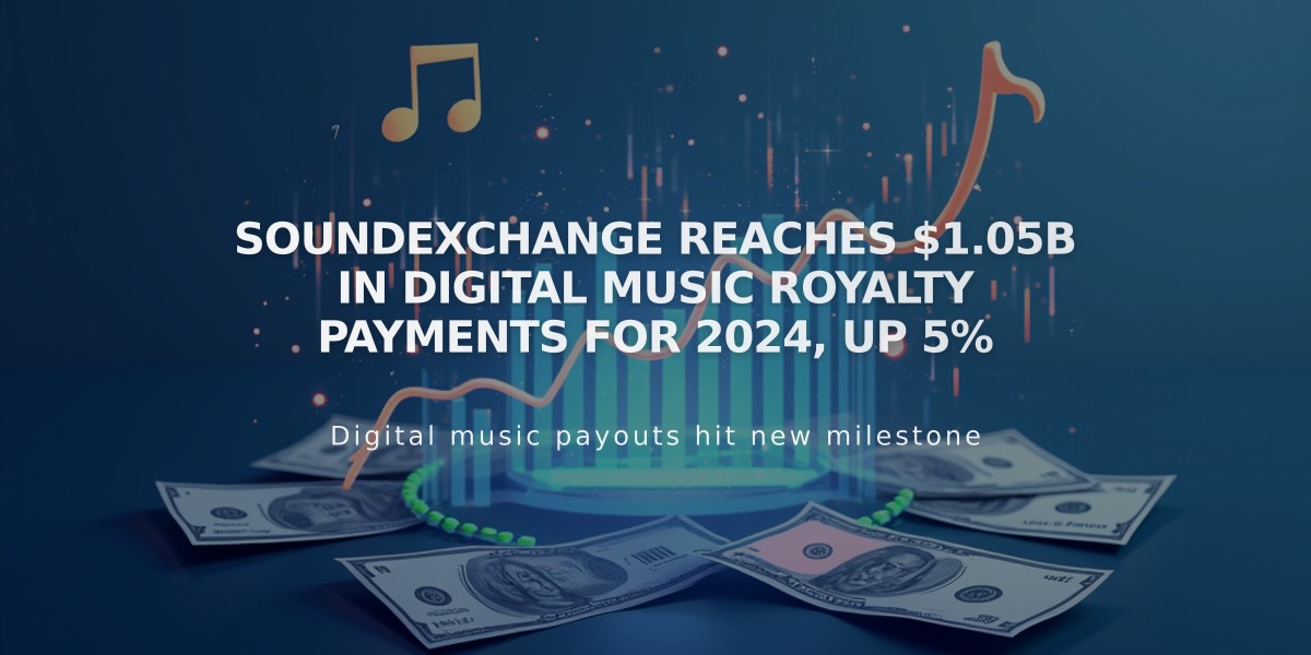 SoundExchange Reaches $1.05B in Digital Music Royalty Payments for 2024, Up 5%