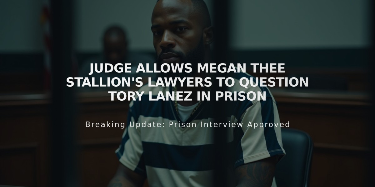 Judge Allows Megan Thee Stallion's Lawyers to Question Tory Lanez in Prison