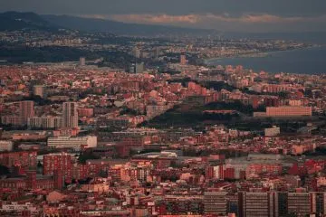 Barcelona skyline from above