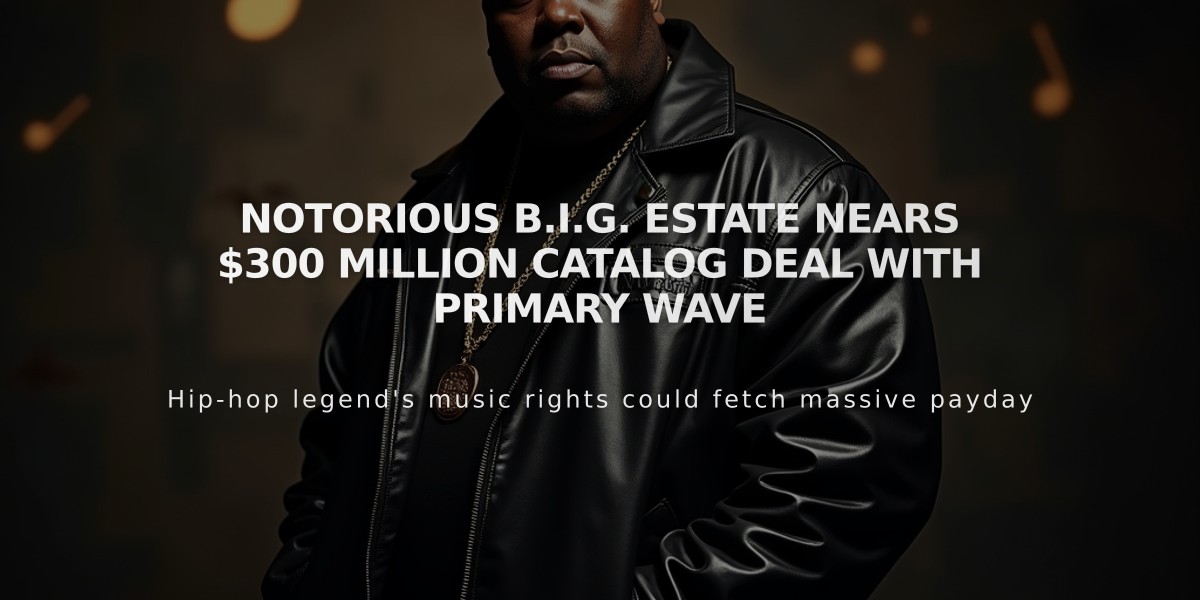 Notorious B.I.G. Estate Nears $300 Million Catalog Deal with Primary Wave