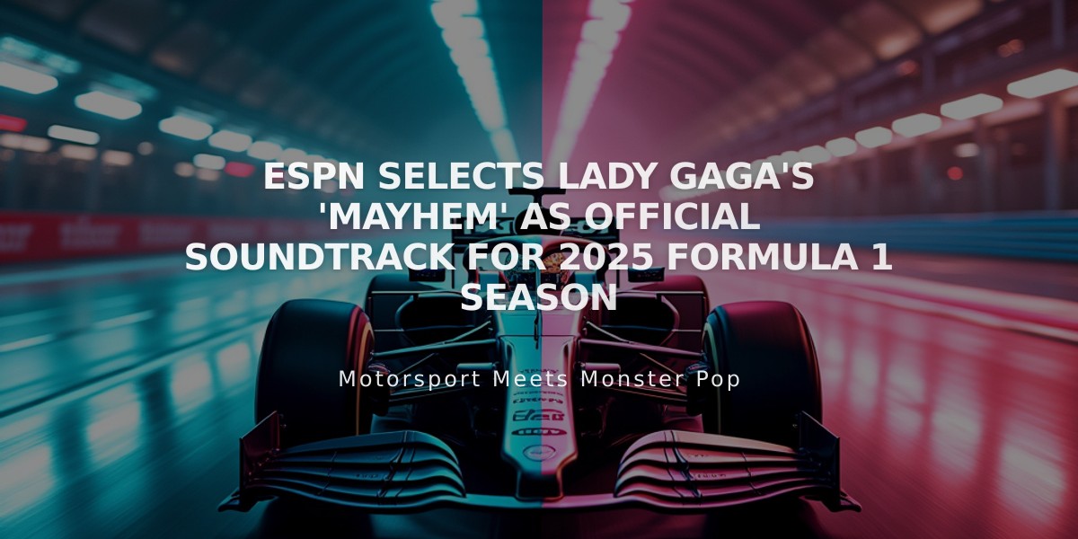 ESPN Selects Lady Gaga's 'MAYHEM' as Official Soundtrack for 2025 Formula 1 Season