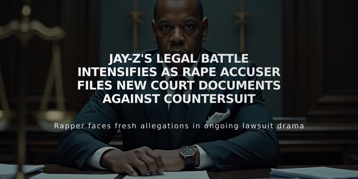 Jay-Z's Legal Battle Intensifies as Rape Accuser Files New Court Documents Against Countersuit