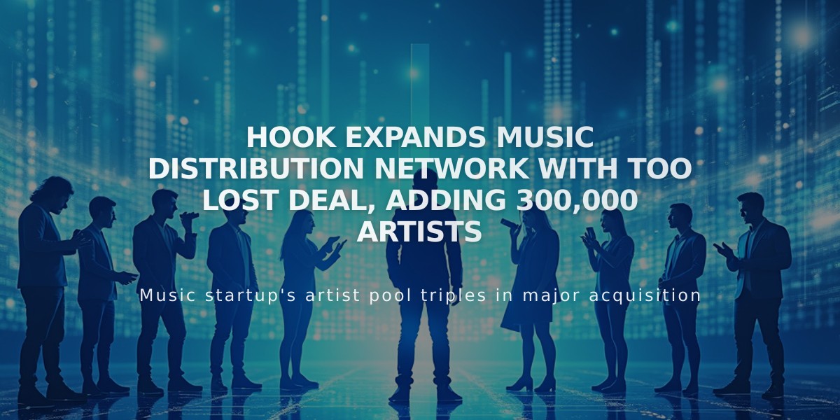 Hook Expands Music Distribution Network With Too Lost Deal, Adding 300,000 Artists