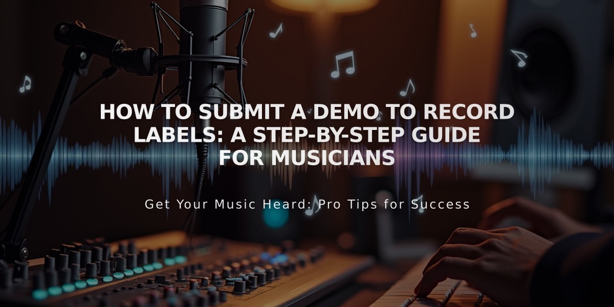 How to Submit a Demo to Record Labels: A Step-by-Step Guide for Musicians