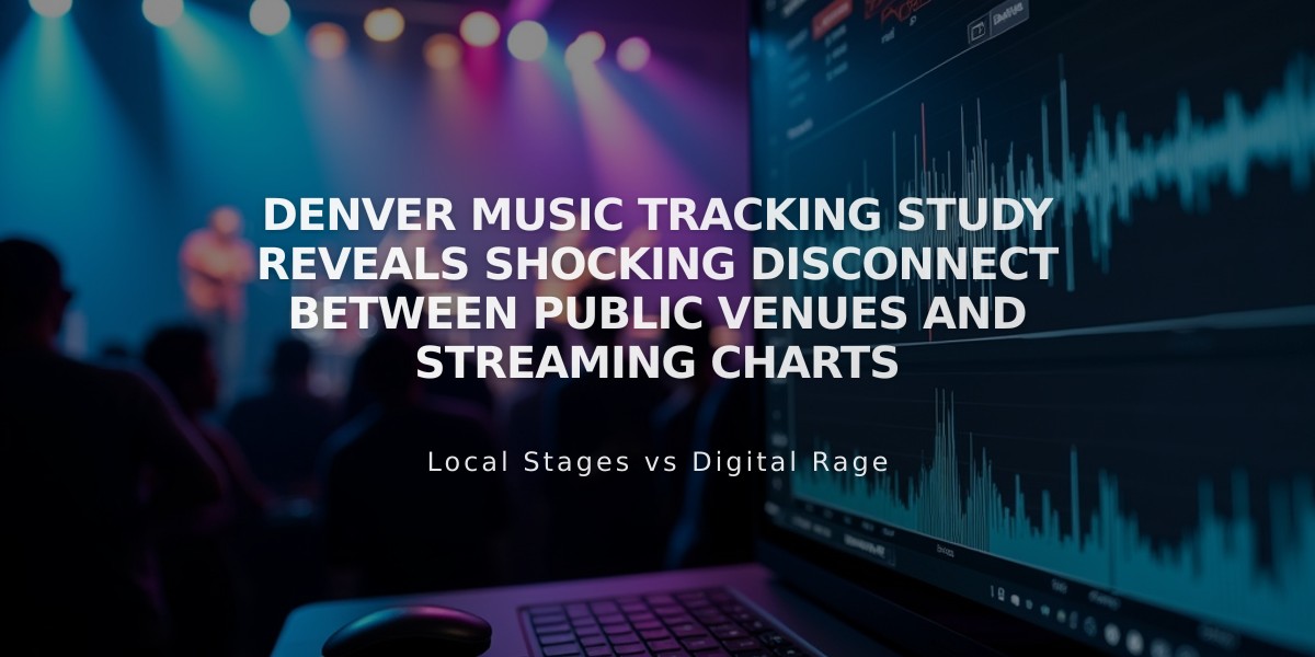 Denver Music Tracking Study Reveals Shocking Disconnect Between Public Venues and Streaming Charts