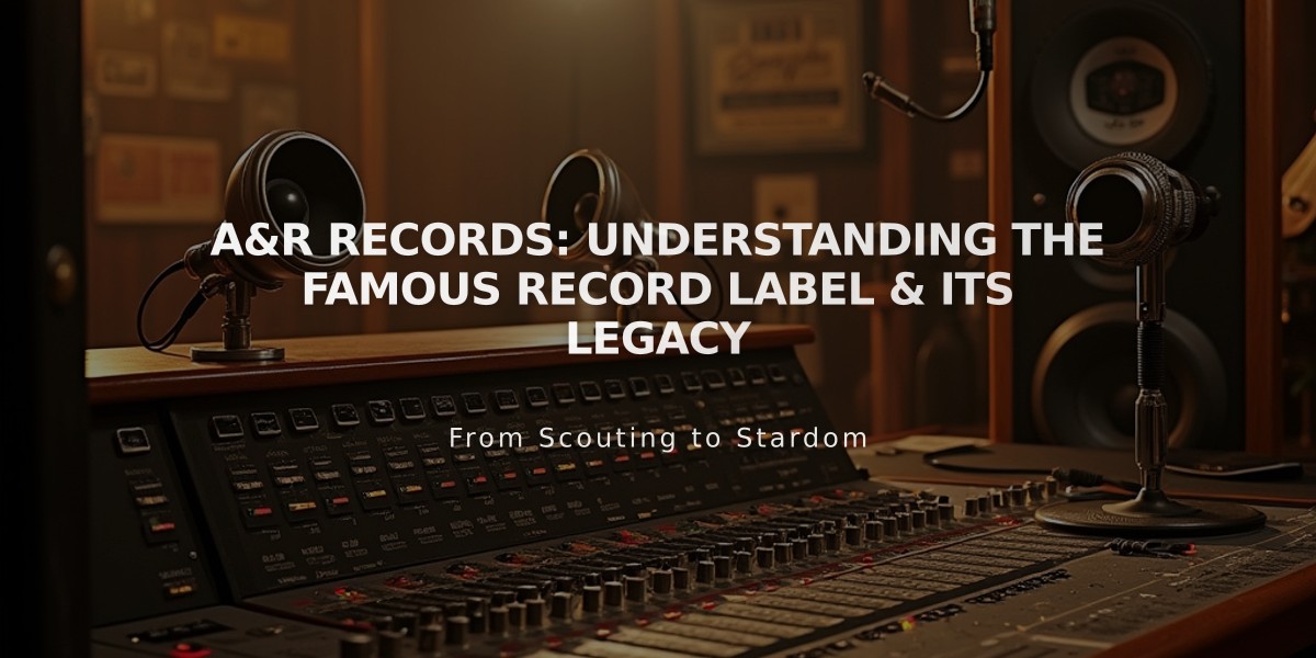 A&R Records: Understanding the Famous Record Label & Its Legacy