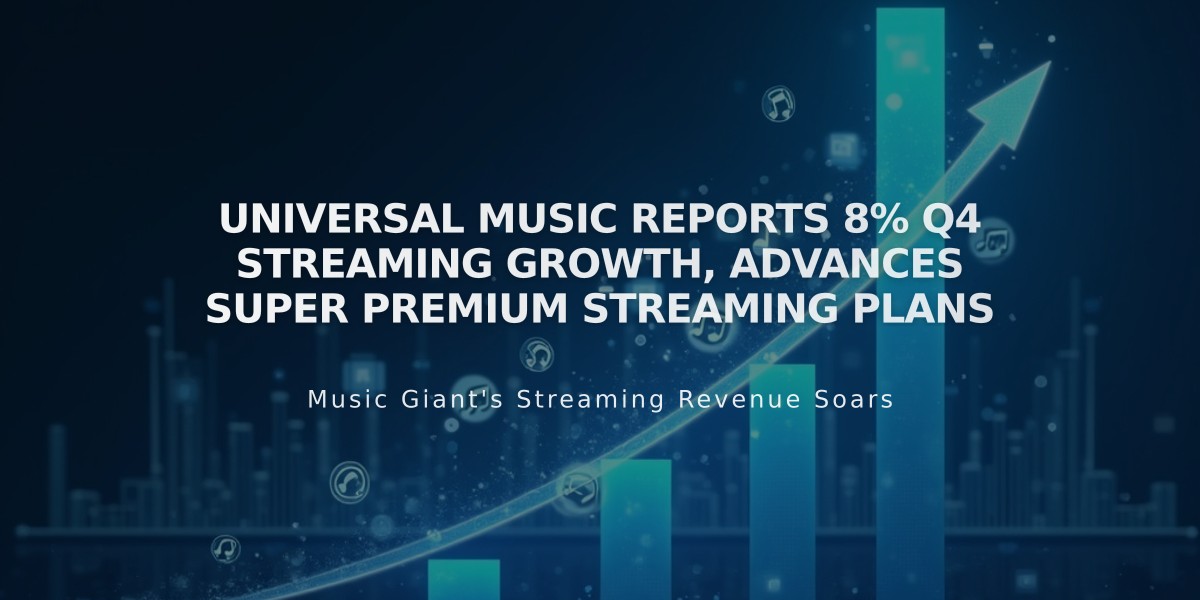 Universal Music Reports 8% Q4 Streaming Growth, Advances Super Premium Streaming Plans